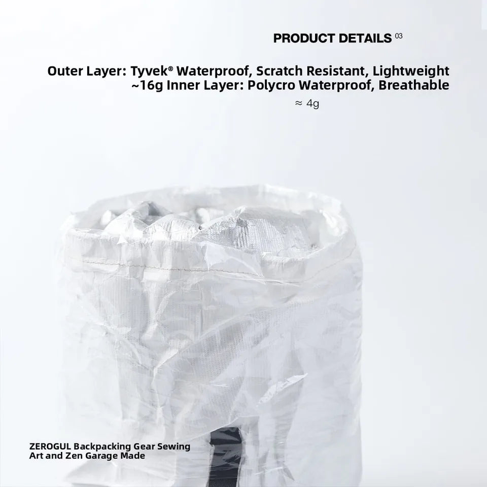 Zer0g Expansion External Hanging Bag Tyvek Compression Odor Resistant Waterproof Dupont Paper Tarpaulin Scratch Proof Outdoor...