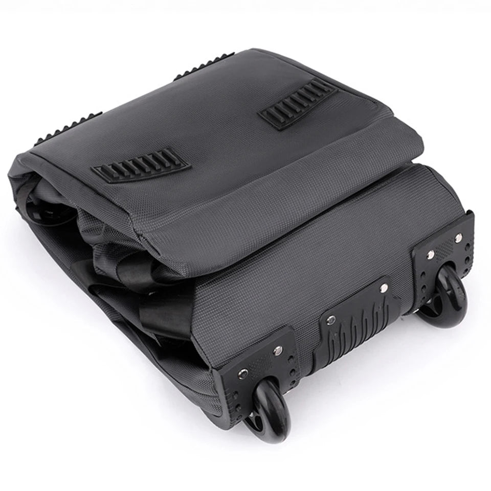 Wheeled Duffel Bag Rolling Garment Bag Large Portable Overnight Suitcase Backpack for Beach Business Trip Camping Storage Bag