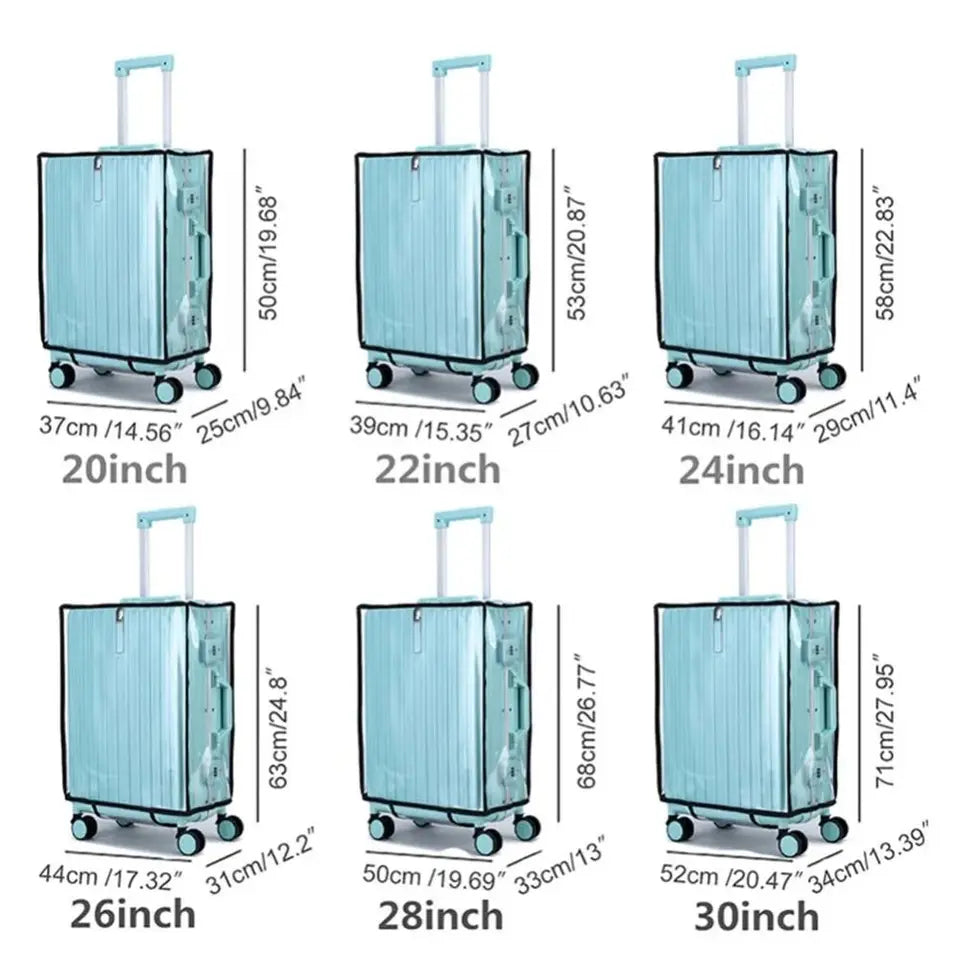 New Travel Luggage Protector Case 18-30inch Transparent Baggage Cover Dust Cover Durable Suitcase Protective Cover