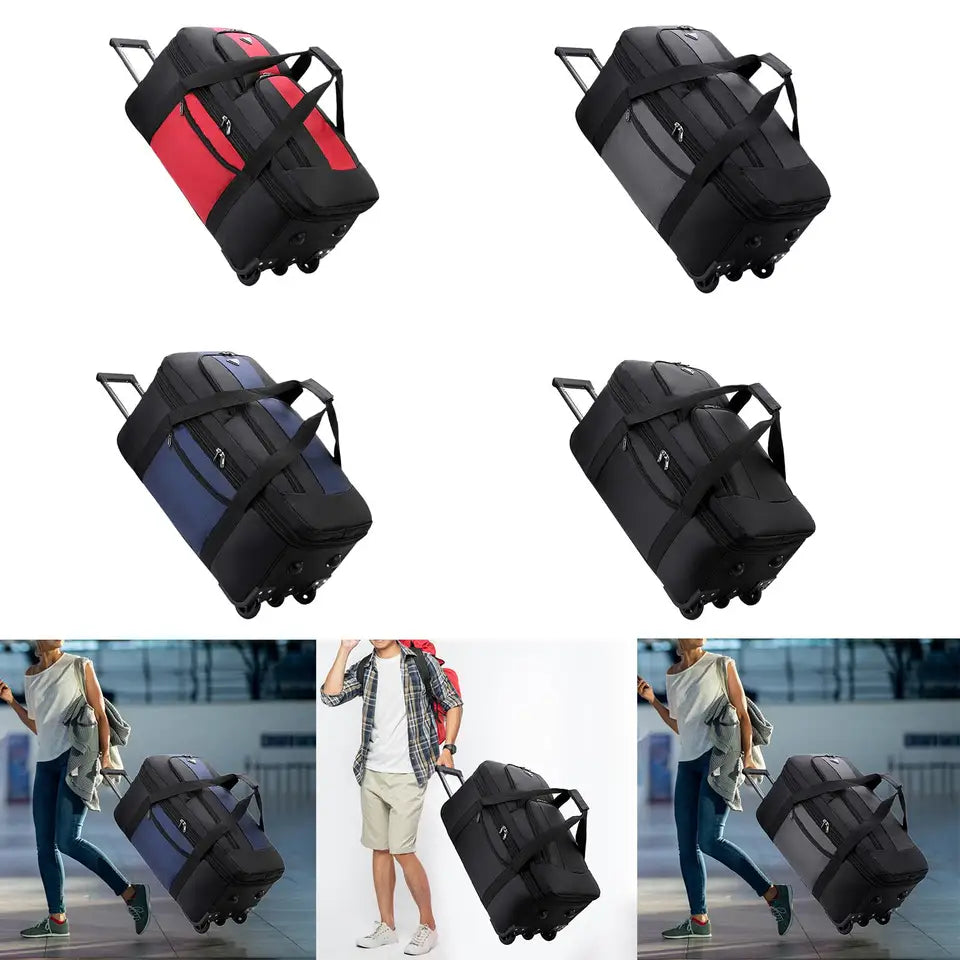 Wheeled Duffel Bag Overnight Bag Rolling Travel Bag for Beach Travel Men Picnic