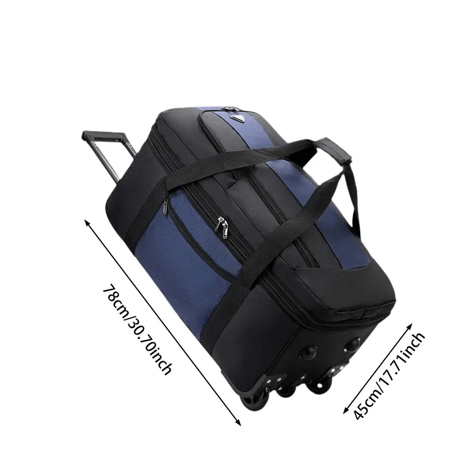 Wheeled Duffel Bag Overnight Bag Rolling Travel Bag for Beach Travel Men Picnic