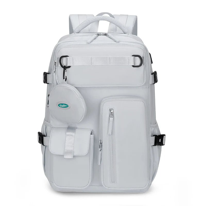 Waterproof backpack with multiple pockets, suitable for outdoor travel, 15.6-inch laptop backpack