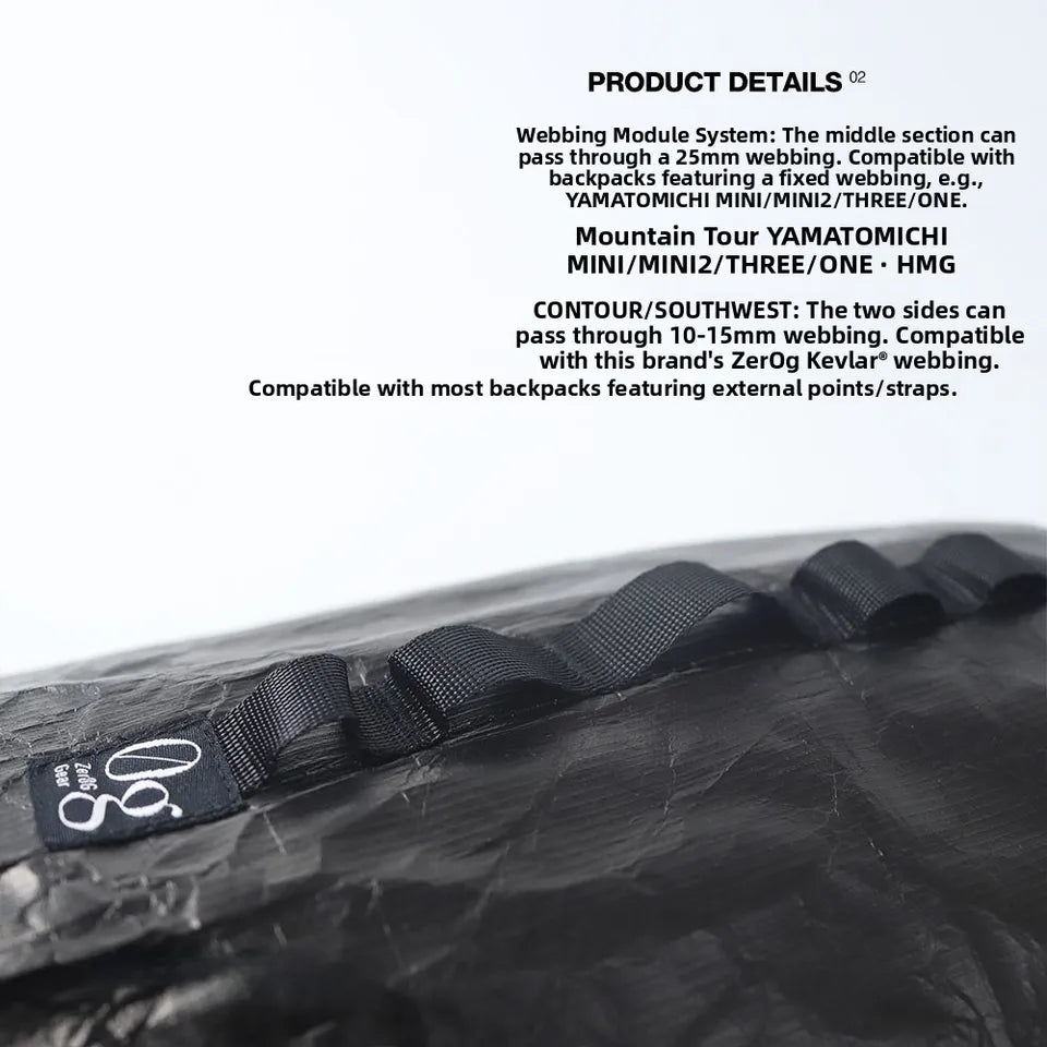 Zer0g Expansion External Hanging Bag Tyvek Compression Odor Resistant Waterproof Dupont Paper Tarpaulin Scratch Proof Outdoor...