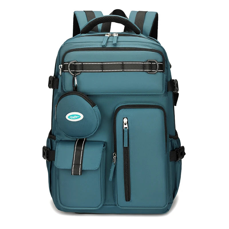 Waterproof backpack with multiple pockets, suitable for outdoor travel, 15.6-inch laptop backpack